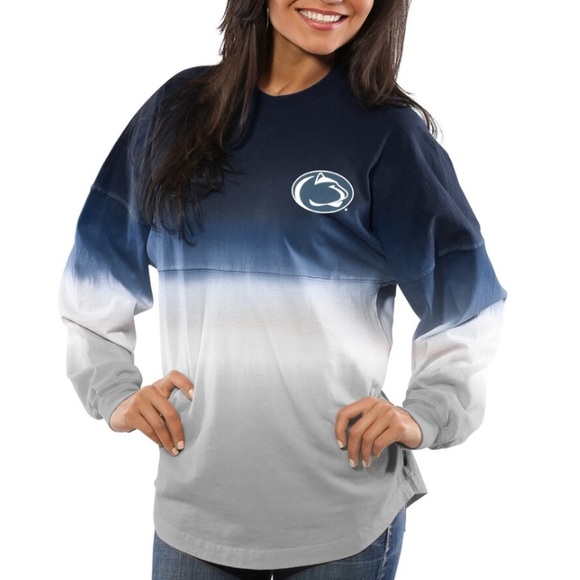 Venley NCAA Penn State Dip Dye Long Sleeve Shirt XS - Picture 2 of 4